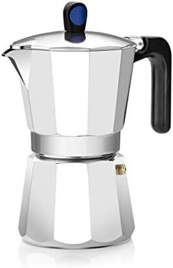 Cafetera Italiana Monix: Inducción, 6 tazas, plata