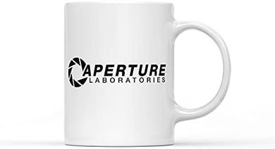 Taza Portal 2: Cerámica blanca, 325ml, microondas y lavavajillas.