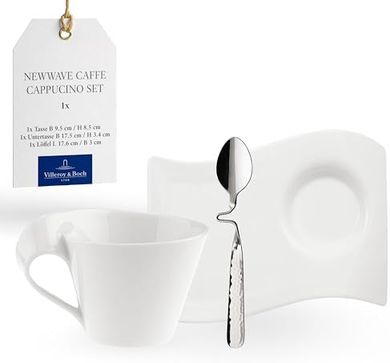 Juego de tazas NewWave Villeroy & Boch: 3 piezas, porcelana premium.