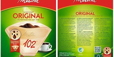 Filtros Melitta 102: 80 unidades, 3 zonas aromáticas, marrón
