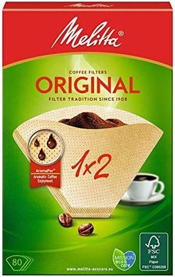 Filtros de café Melitta, 80 unidades, marrón natural

