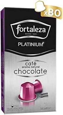 Cápsulas Fortaleza Platinium: Café Arábica con chocolate, 80 uds.
