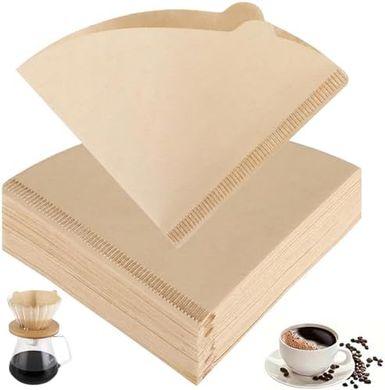 Filtros de café V60, 100 unidades, sin blanquear, desechables.