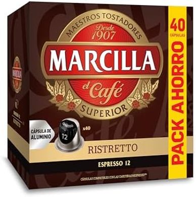 Cápsulas Marcilla Ristretto Nespresso (40 unidades)
