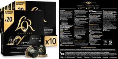 Cápsulas Espresso Ristretto Intensidad 11 (200 Nespresso)