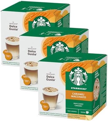 Dolce Gusto Caramel Macchiato: Pack 36 cápsulas + 3 tazas
