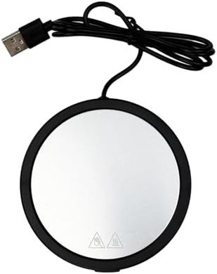 Calentador de tazas USB: base antideslizante, para escritorio y hogar (negro)