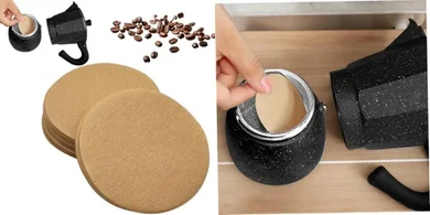 Filtros de café desechables: 100 unidades, papel natural.