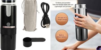 Cafetera Espresso Manual Portátil: 160ml, ideal hogar, oficina y viajes.