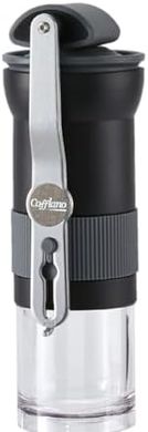 Molino de café manual Cafflano Krinder: compacto, ligero, preciso.
