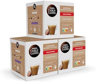 Dolce Gusto Cortado Descafeinado: 48 cápsulas (3x16)