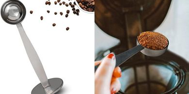 Cuchara medidora café 2 en 1: acero inoxidable 304, 15ml