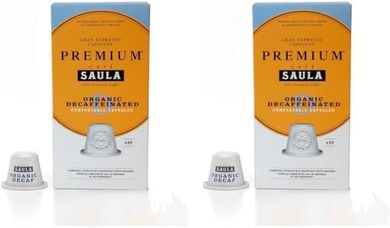 Café Saula Orgánico Descafeinado: 20 Cápsulas Compostables Nespresso
