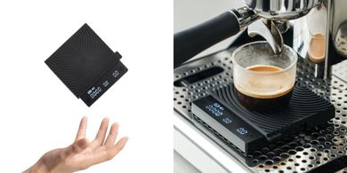 TIMEMORE Básculas digitales de mini cocina, básculas de café con cronómetro, básculas de café expreso italiano con cronómetro 2000 gramos de café, té, alimentos Negro