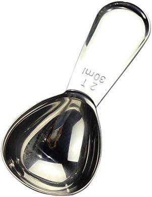 Cuchara medidora CoaGu: 15/30ml acero inoxidable, café y repostería.