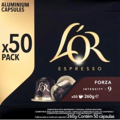 Cápsulas Espresso Forza Intensidad 9 (50 unidades)