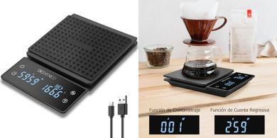 Báscula de café digital DICEAYNICO con temporizador