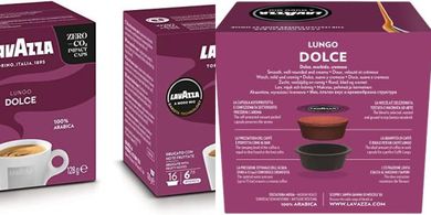 Lavazza A Modo Mio Lungo Dolce, 1 Paquete de 32 Cápsulas de Café, 100% Arábica, Sabor Dulce y Suave, Intensidad 6/13, Tostado Medio, para un Espresso de 40ml