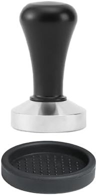 Prensa francesa profesional 51mm: base plana, mango madera