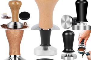 Tamper de café con base plana