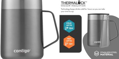 Taza Contigo Streeterville: Aislada, 420ml, 5h calor.
