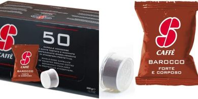 Cápsulas Espresso Barocco Robusta: 50 unidades compatibles S.12
