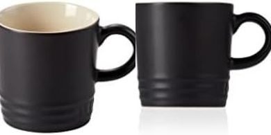 Taza Espresso Le Creuset, gres negro mate, 100ml
