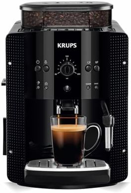 Krups Roma EA810870 - Cafetera superautomática, molinillo cónico de metal, con selección e intensidad de café, Boquilla vapor, 2 boquillas, incluye kit limpieza