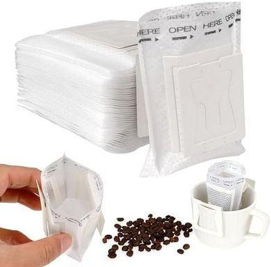 Filtros de café desechables individuales, portátiles, con orejas.

