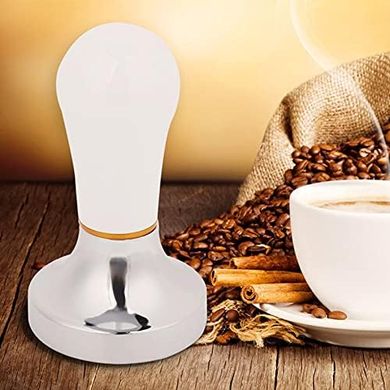 Tamper espresso profesional de aluminio 57,5 mm (blanco)