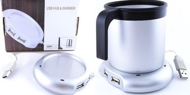 Calentador de Tazas USB con 4 Puertos para PC y Portátil