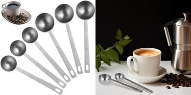 Cucharas medidoras de café LIUCONGBD: 6 piezas, doble medida (15ml/30ml)