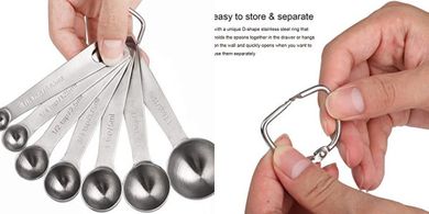 Juego de cucharas medidoras de acero inoxidable
