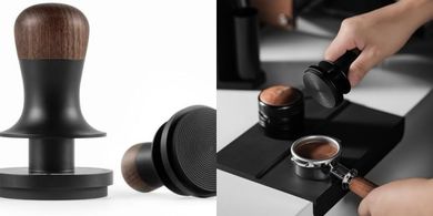 Prensador Espresso 58mm Titanio 30lb, 3 Resortes
