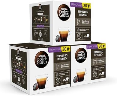 Espresso Intenso Dolce Gusto: 90 cápsulas (pack triple)