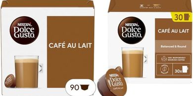 Nescafé Dolce Gusto Café con Leche: Intenso (Pack x 3, 90 cápsulas)