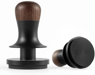 Prensador Espresso 58mm Titanio 30lb, 3 Resortes Negro