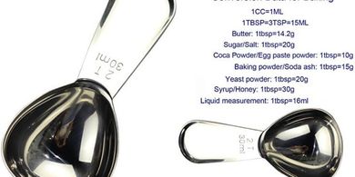 Cuchara medidora CoaGu: 15/30 ml acero inoxidable, café y repostería.
