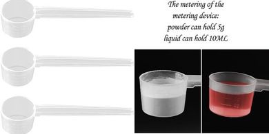 Cucharas medidoras reutilizables: 5g, 10ml; para proteína, leche, café, medicinas.