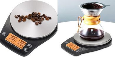 Báscula de cocina digital: precisión 0.1g, tara, temporizador, LCD.