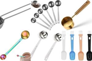 Cucharas Medidoras de Café con Mango Largo: ¡El Juego de 5!