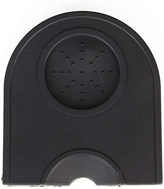 Alfombrilla silicona antiderrapante para tamper de café espresso, negra.
