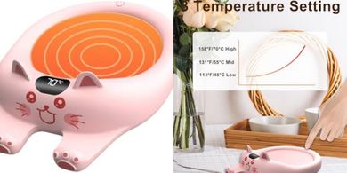 Calentador de tazas con 3 temperaturas, apagado automático.